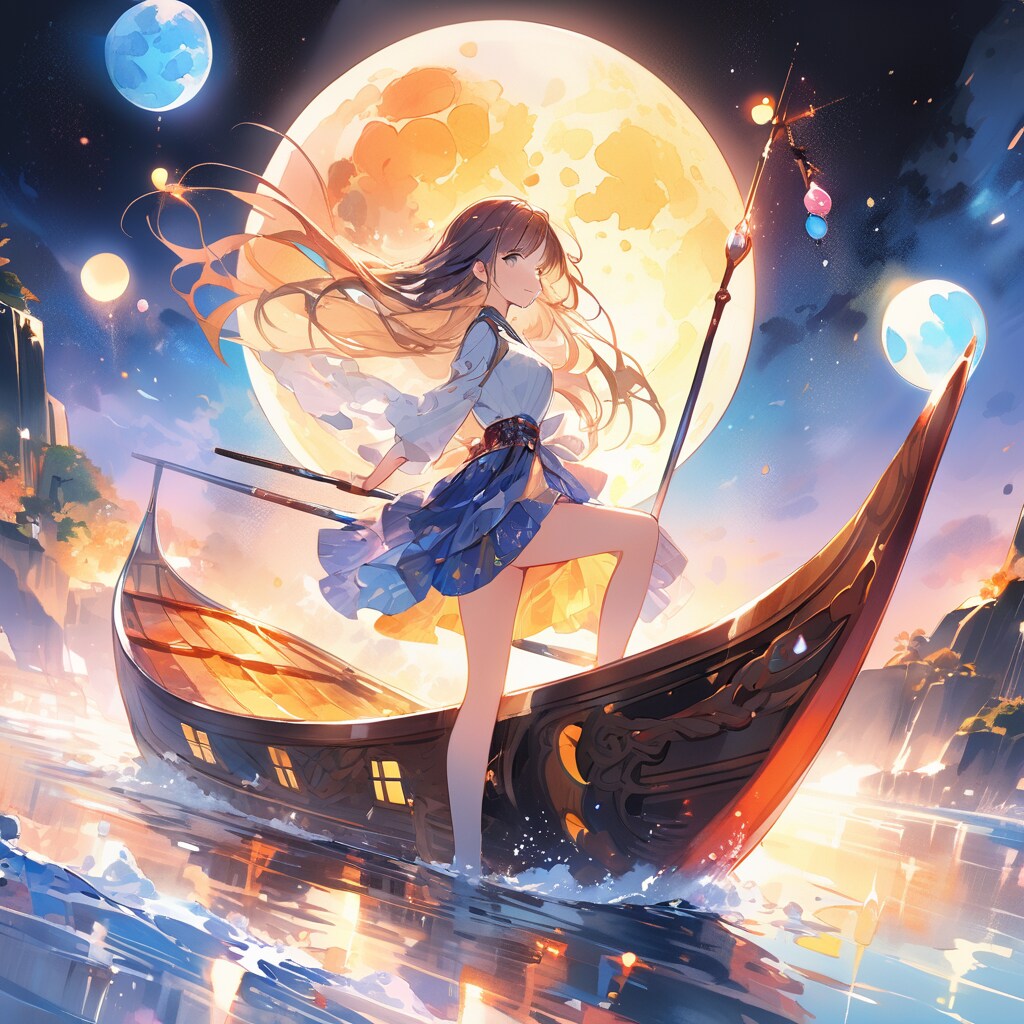 月の舟 | の人気AIイラスト・グラビア