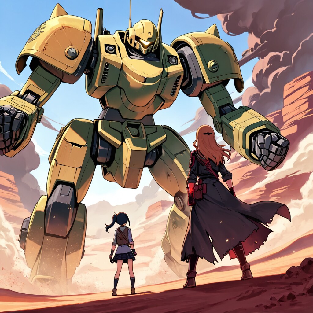対決　砂漠のロボット | の人気AIイラスト・グラビア