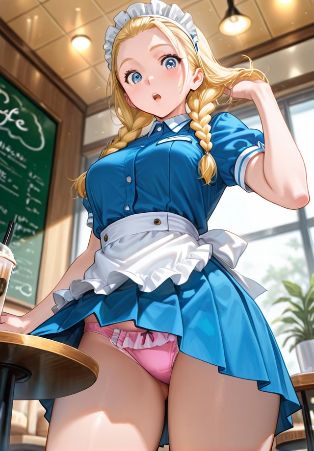 下から失礼しま～す♥　ウェイトレス編