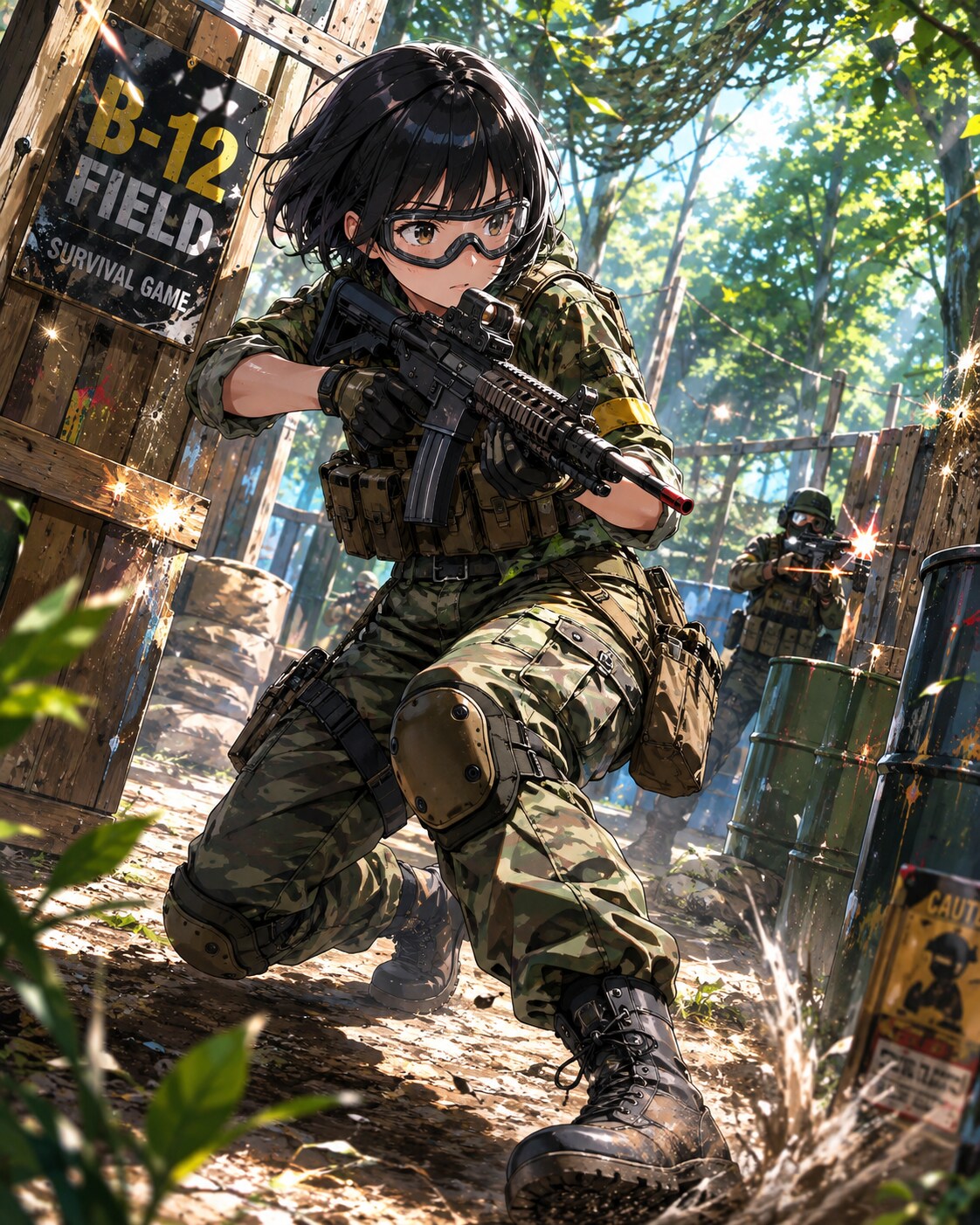 カーゴパンツの女の子