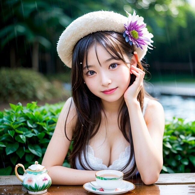 雨であろうとお茶にいたしましょう！