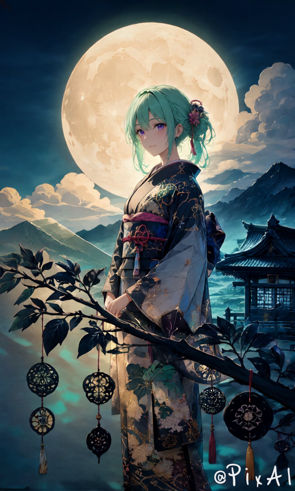 月華を纏う夜の静寂
