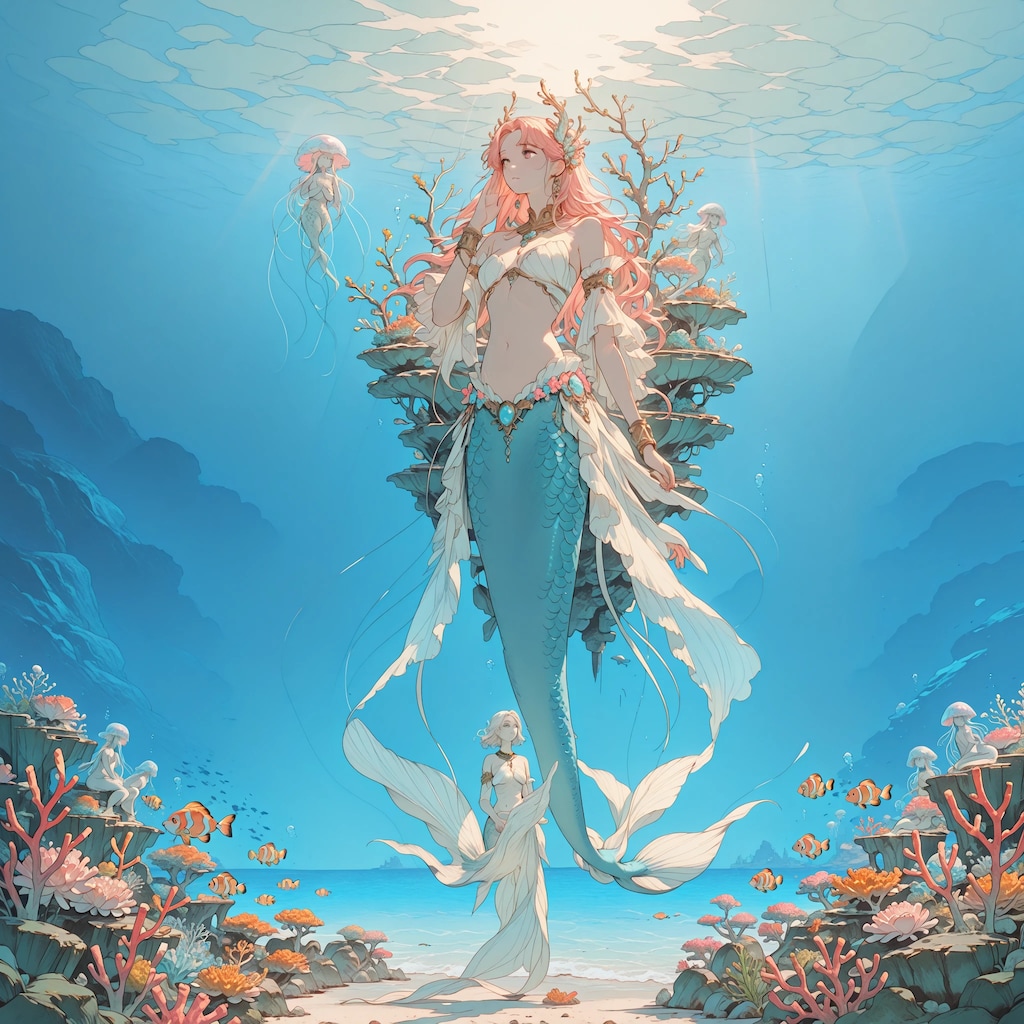 海底神殿と人魚の神