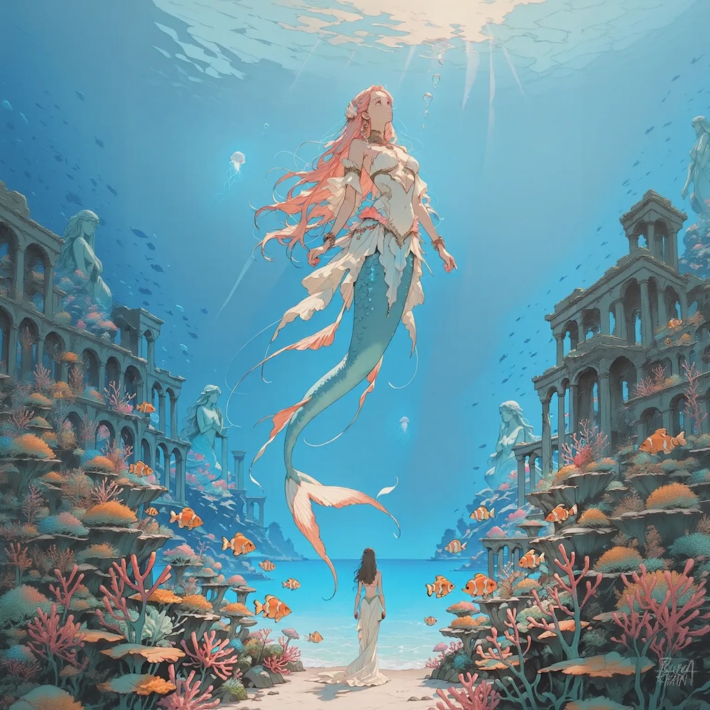 海底神殿と人魚の神