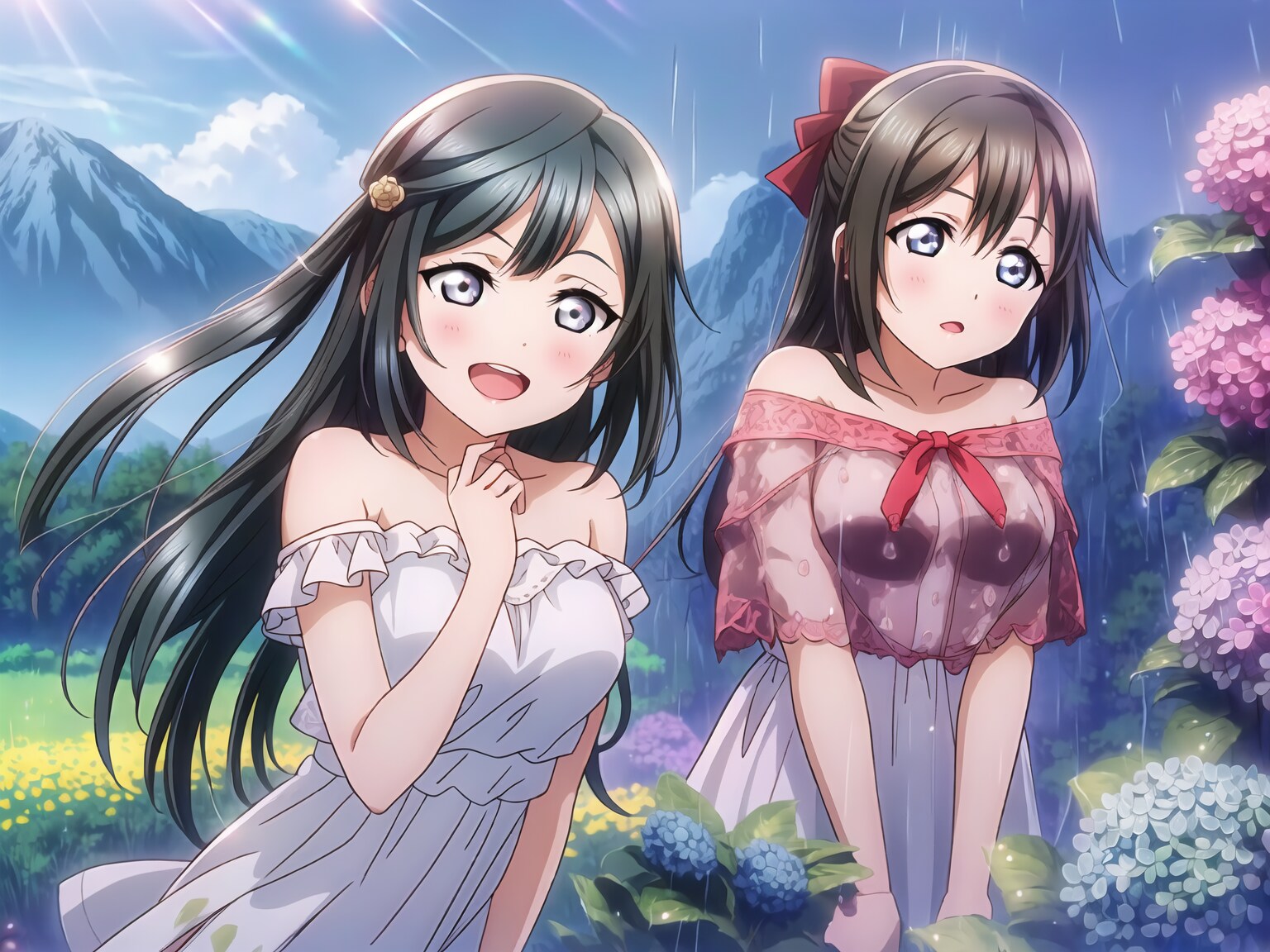 晴れ女と雨女です！！！！！
