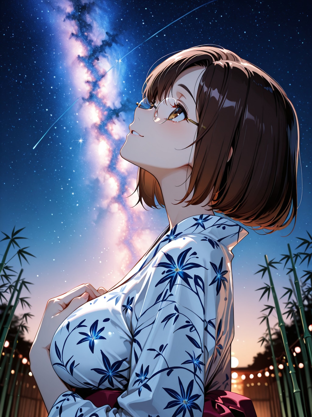 天の川を見る沙紀