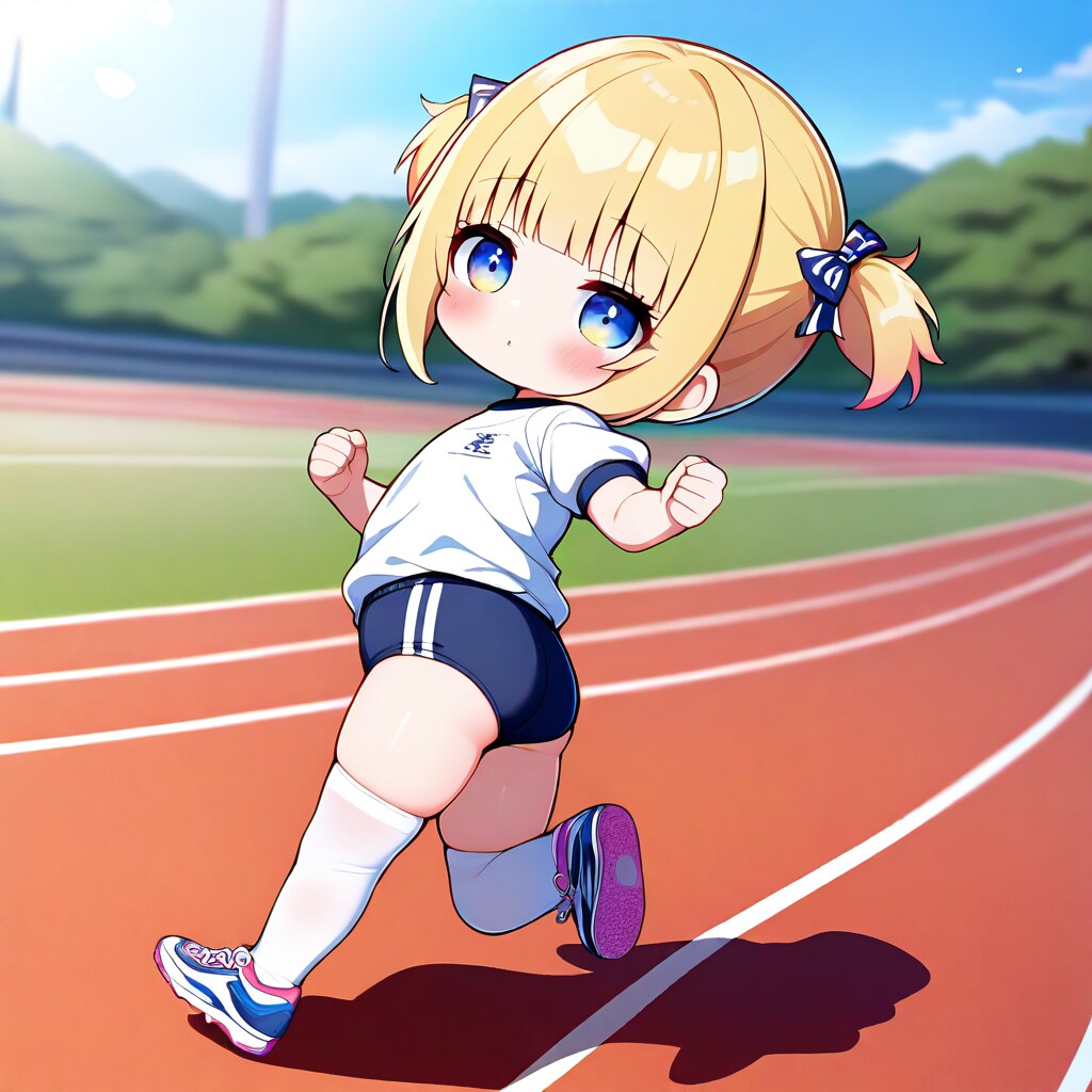 トラック競技の練習中だよ