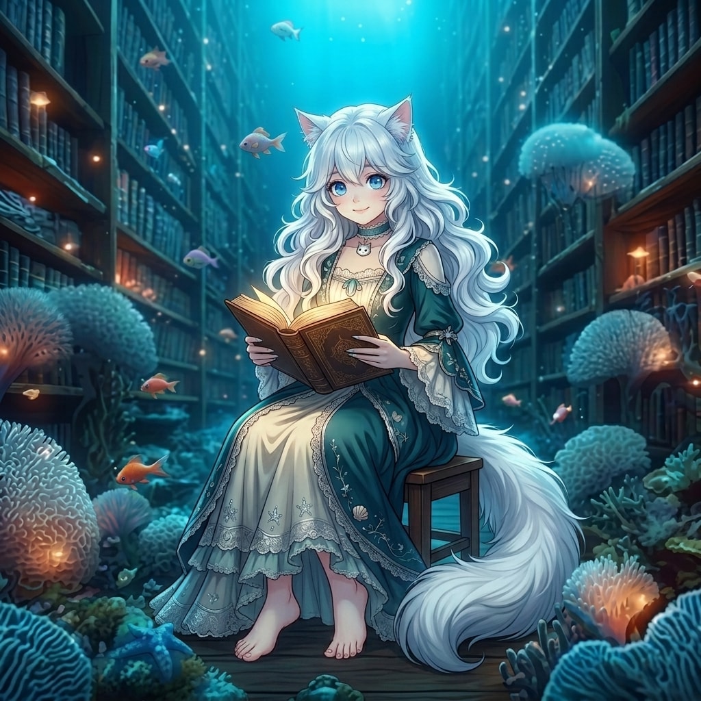 深海読書猫 | の人気AIイラスト・グラビア
