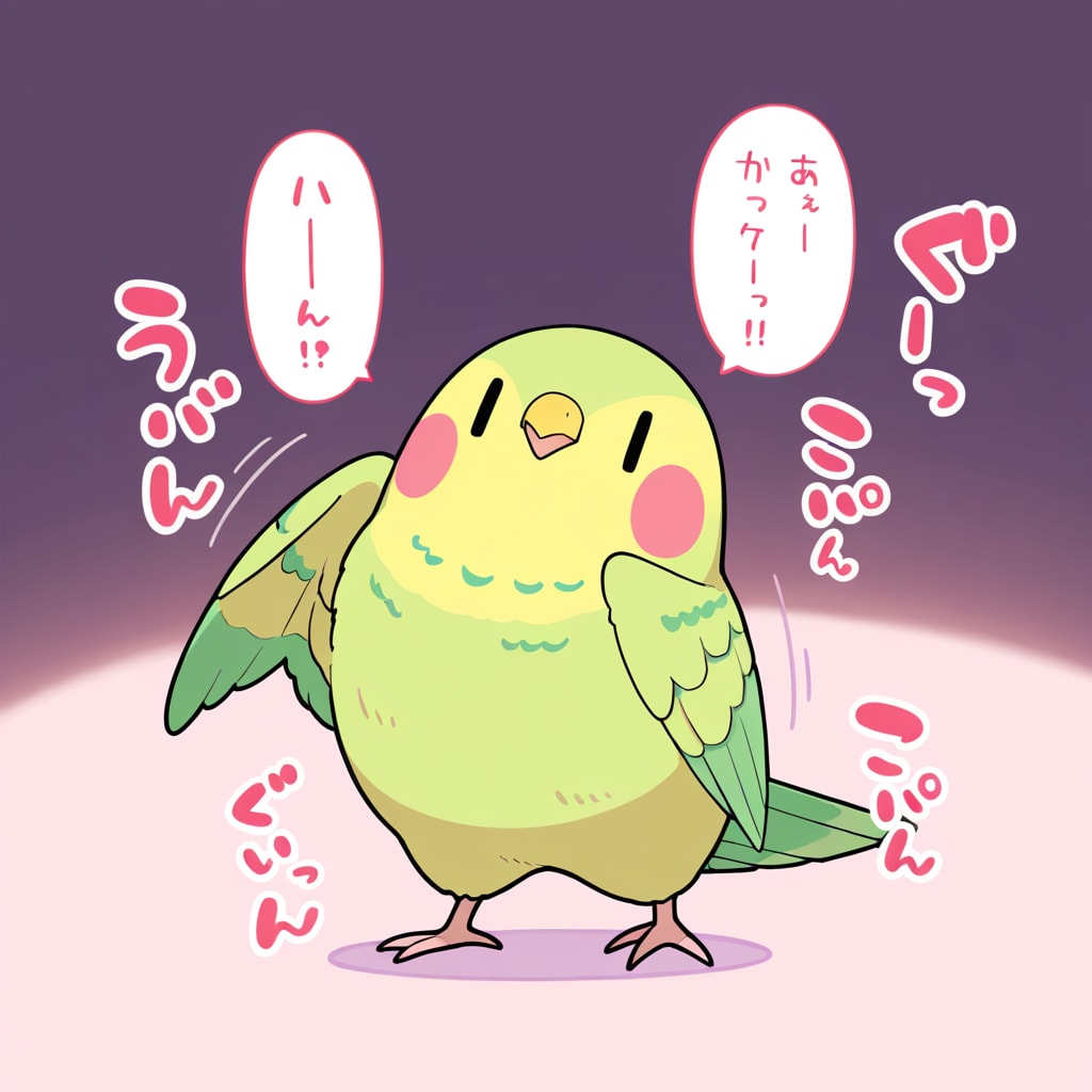 踊るインコ