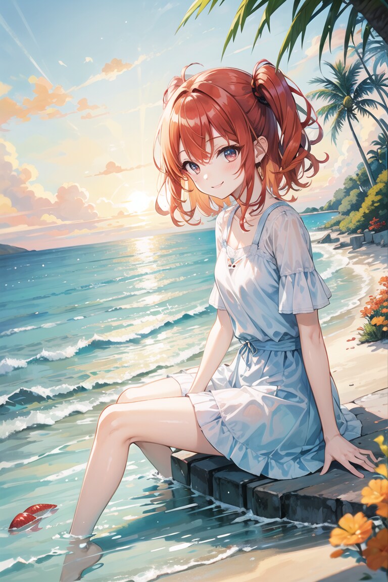 赤髪ハーフツインちゃん