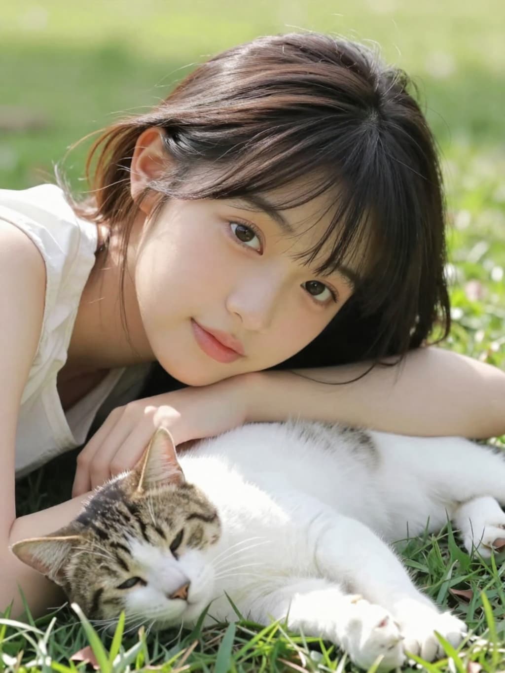 猫とお昼寝