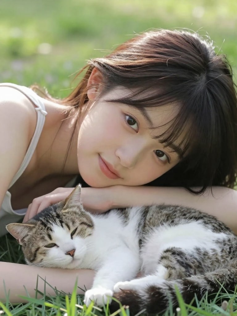 猫とお昼寝