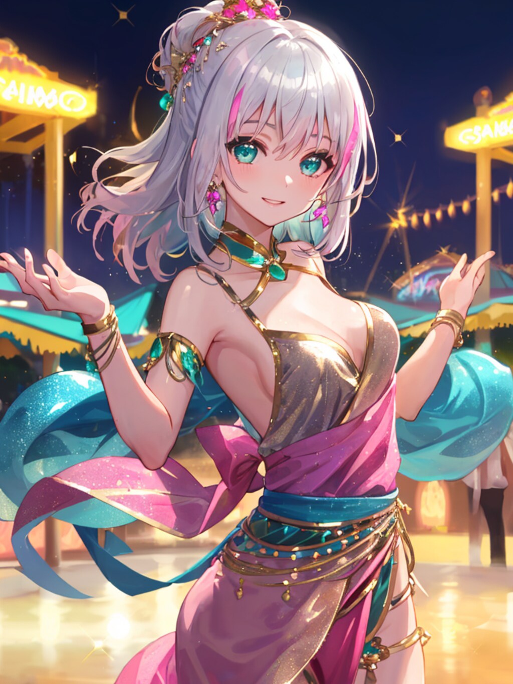 ナイトプールに来てみました。