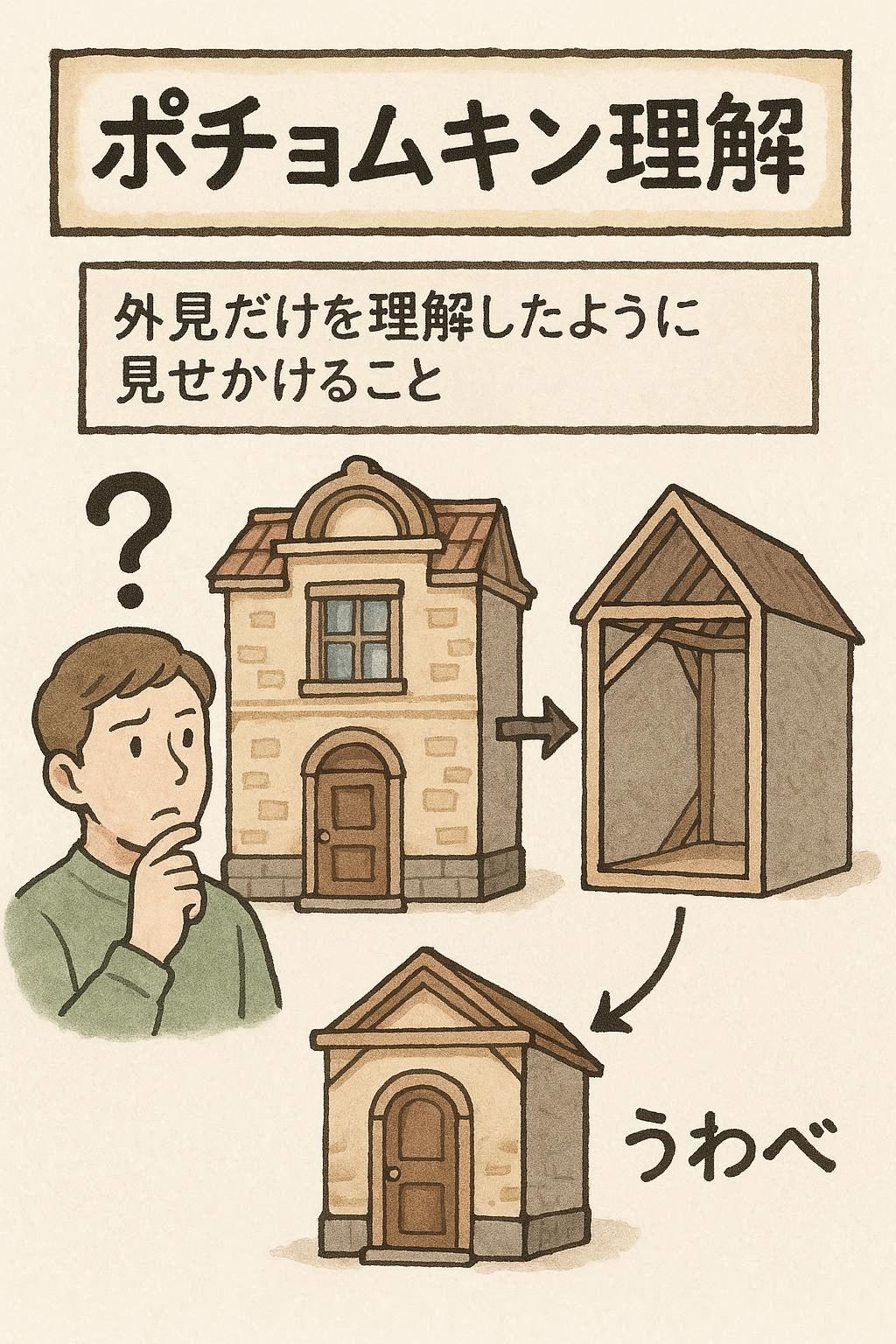 『「ポチョムキン理解」の日本語図説。』