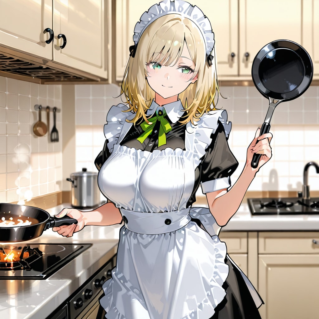 沙也ちゃんやフライパン持ち二刀流　弾 | の人気AIイラスト・グラビア