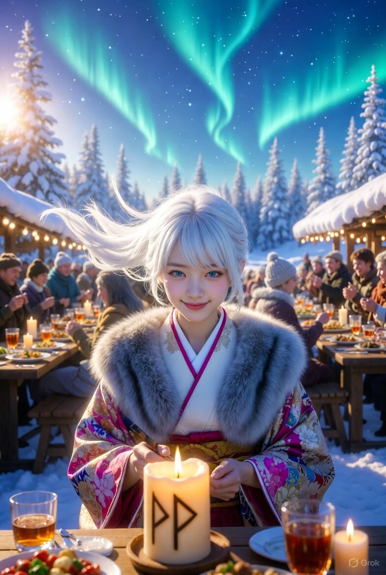 ユール祭に参加する雪ちゃん | の人気AIイラスト・グラビア