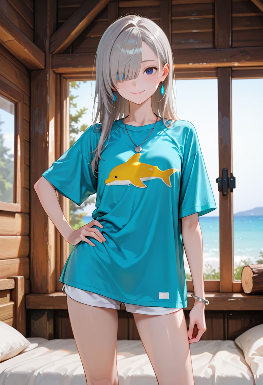 由璃亜 Oversized T-shirt (1)