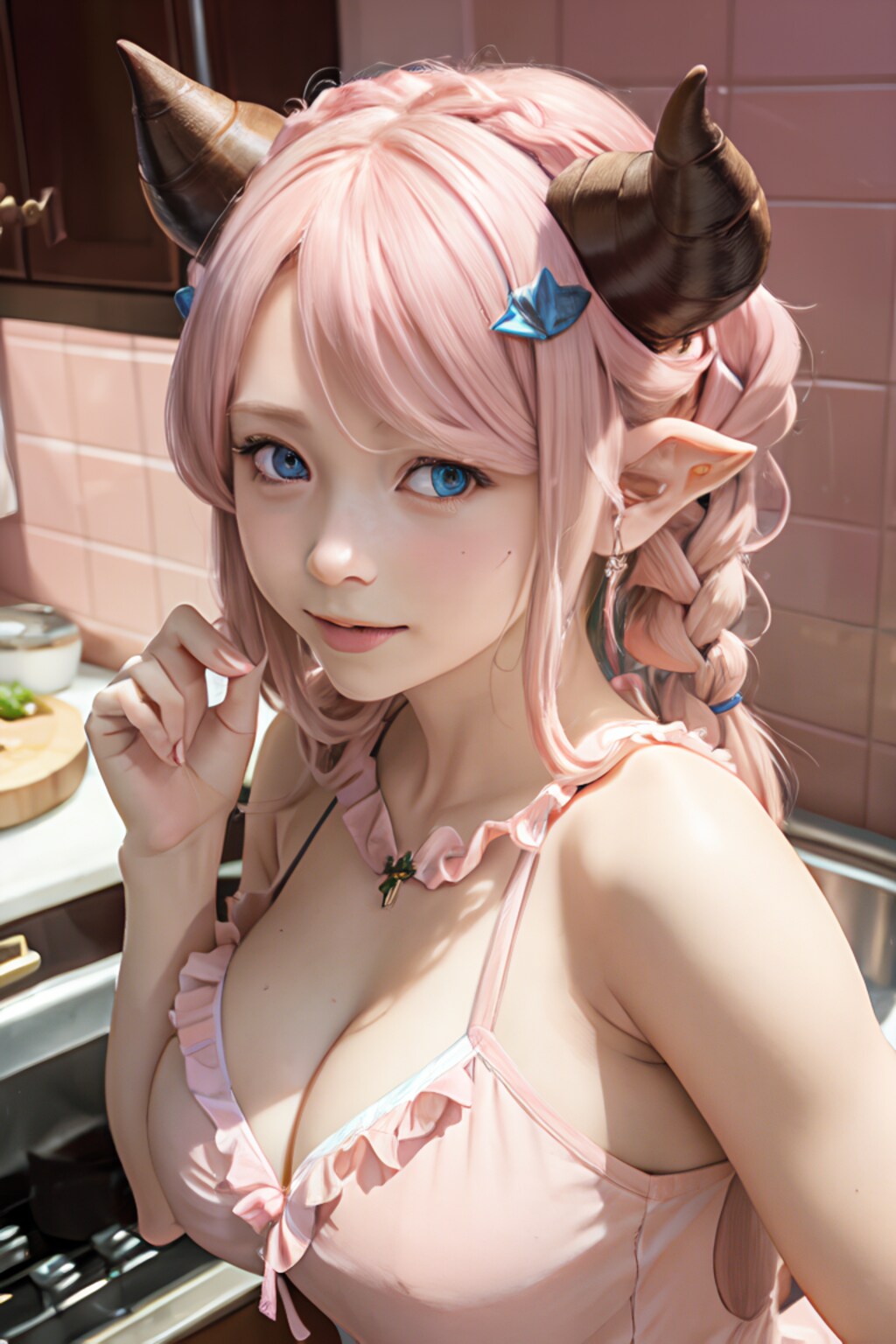 ナルメアとナルメアママのコスプレ美女