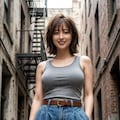 路地裏でキメる地方アナ 4枚目