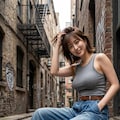 路地裏でキメる地方アナ 3枚目