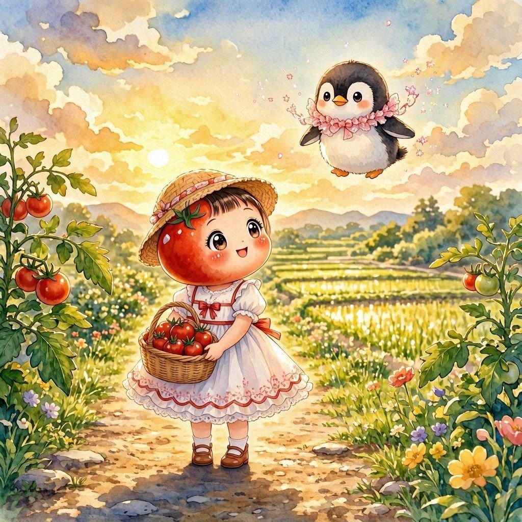 トマトちゃんとフリフリペンギンちゃん