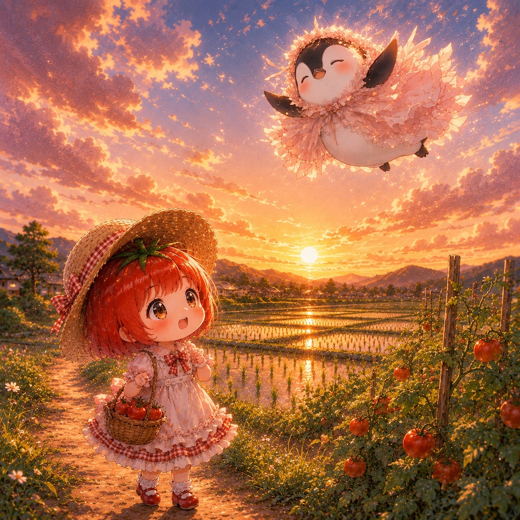 トマトちゃんとフリフリペンギンちゃん