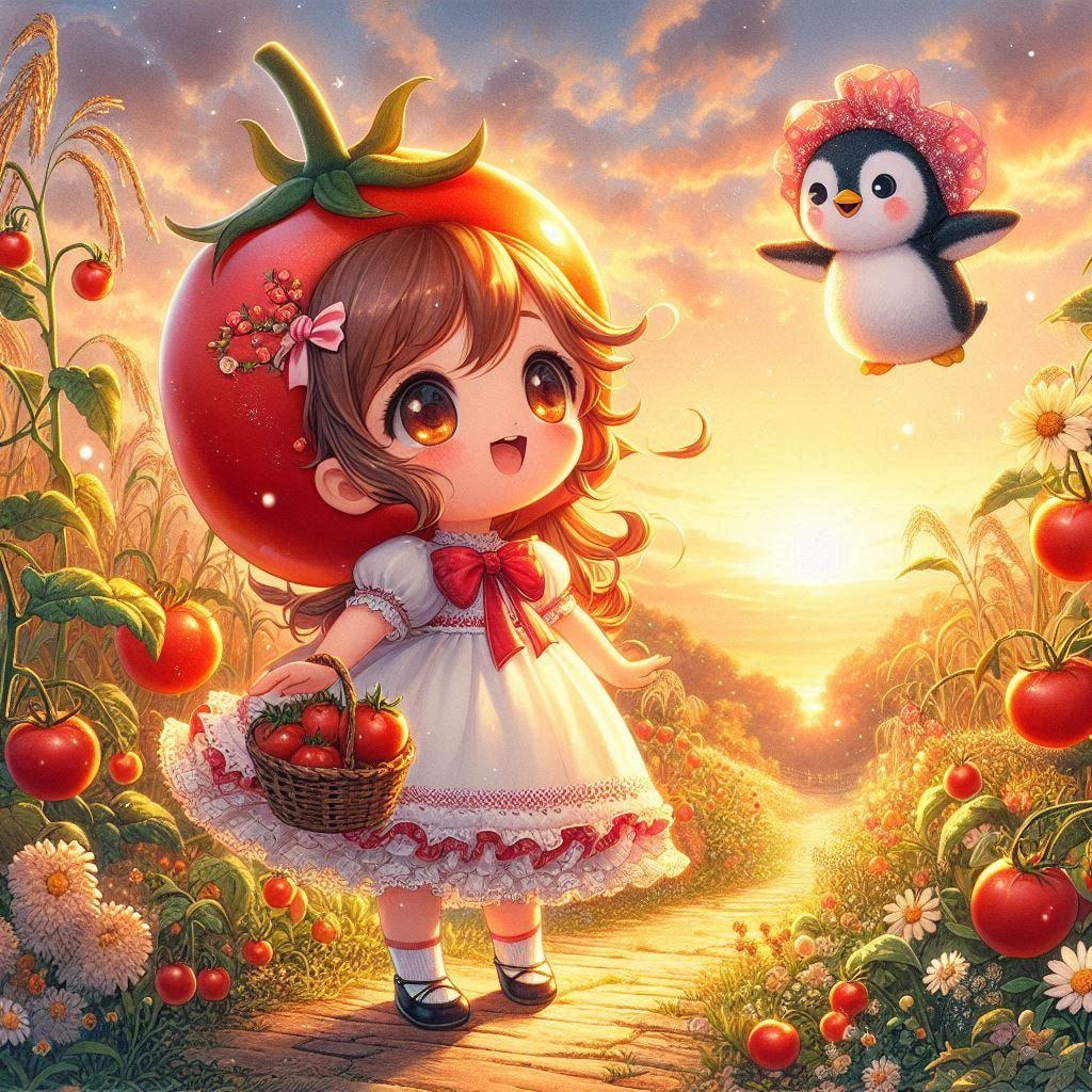 トマトちゃんとフリフリペンギンちゃん