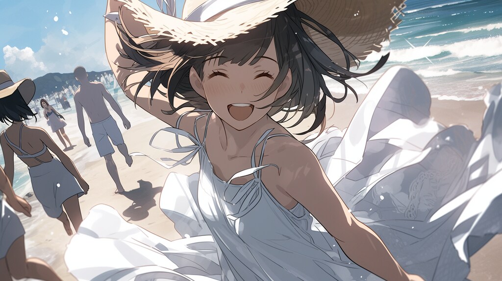 浜辺デート　女の子と海で遊びたいなぁ