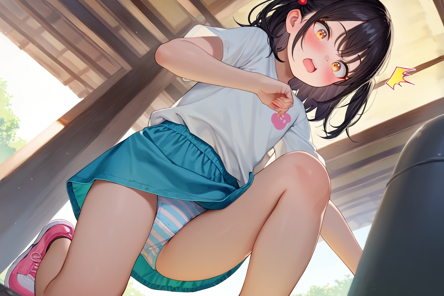 しまぱん見られた！？
