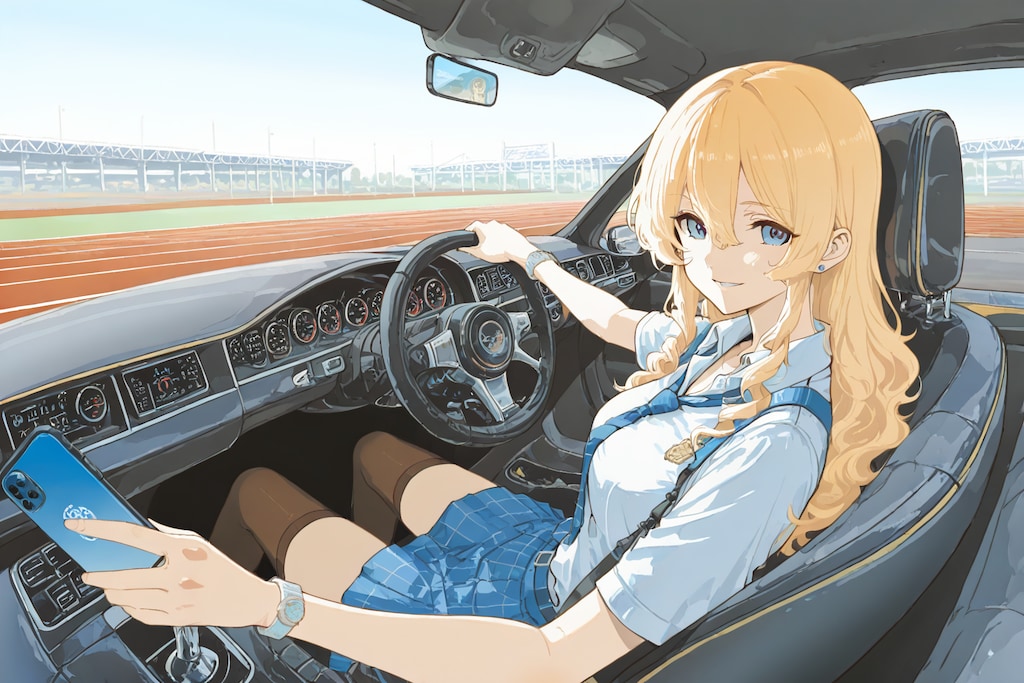 アドトラックの運転席らしい