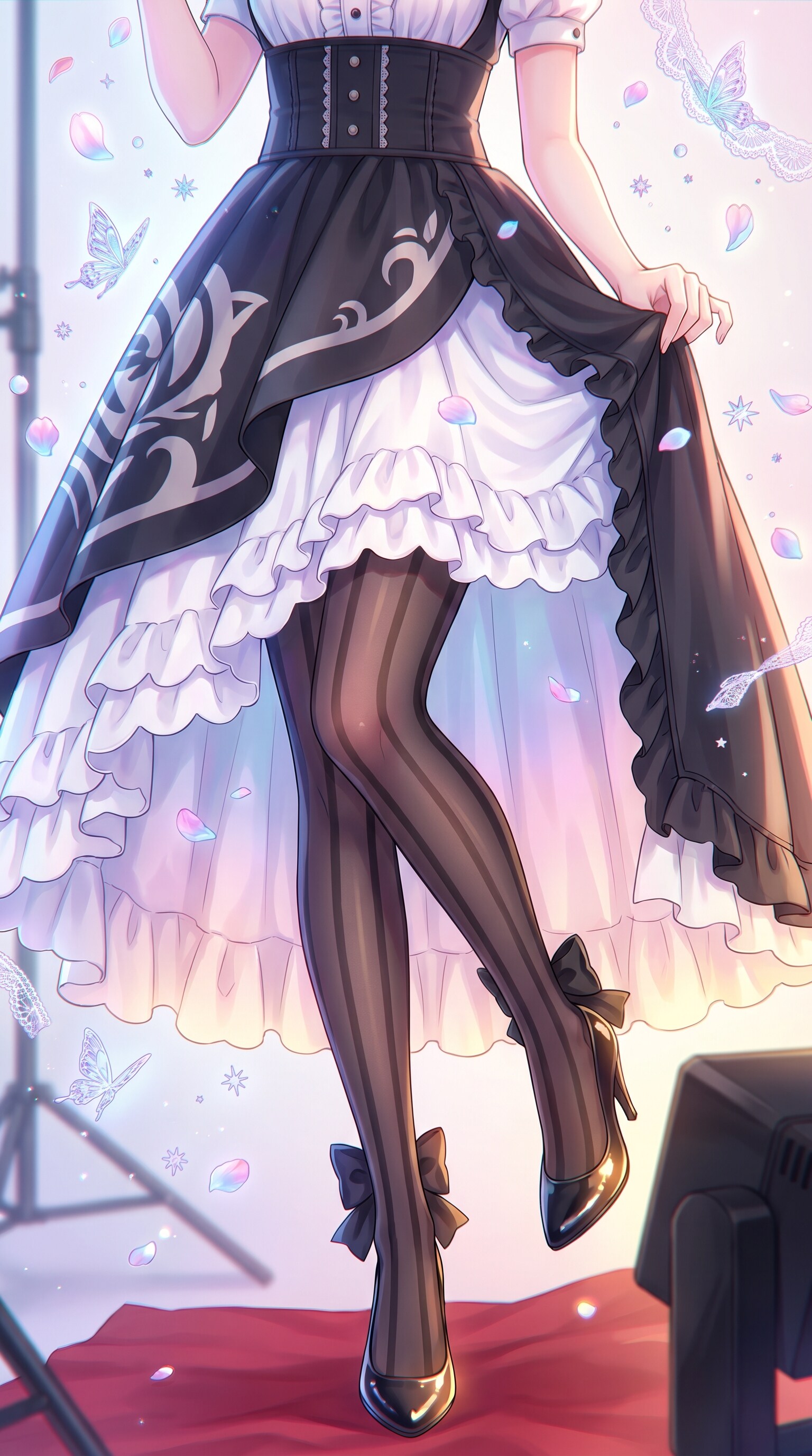 漆黒裾揺れる侍女