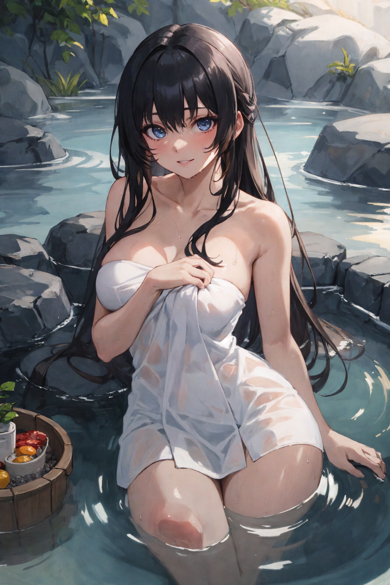 タオルは湯船につけないように