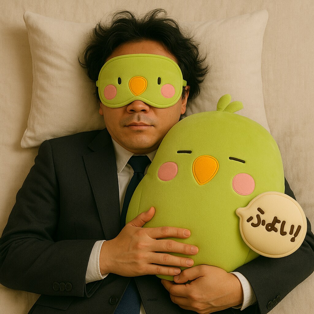 ふぉいグッズのリポートをする父府井さん