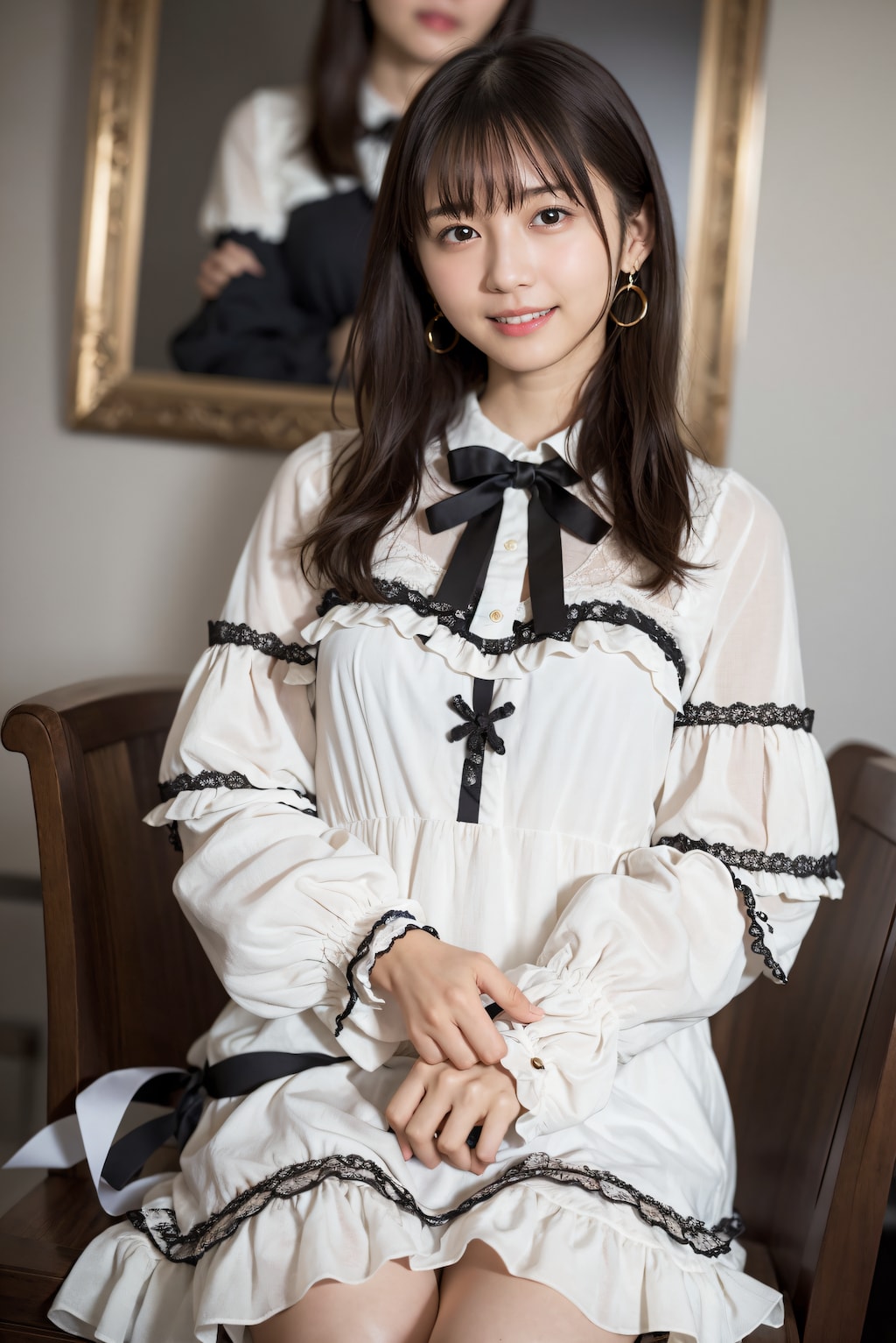 ロリィタファッションの女の子