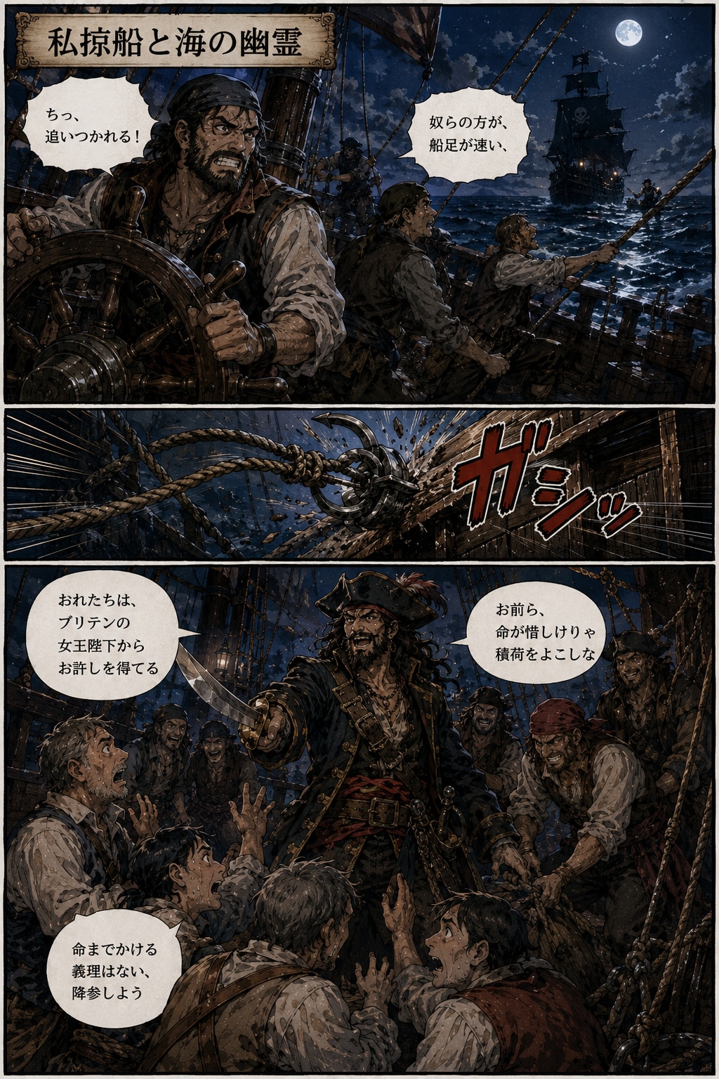 34夜：私掠船と海の幽霊 | の人気AIイラスト・グラビア