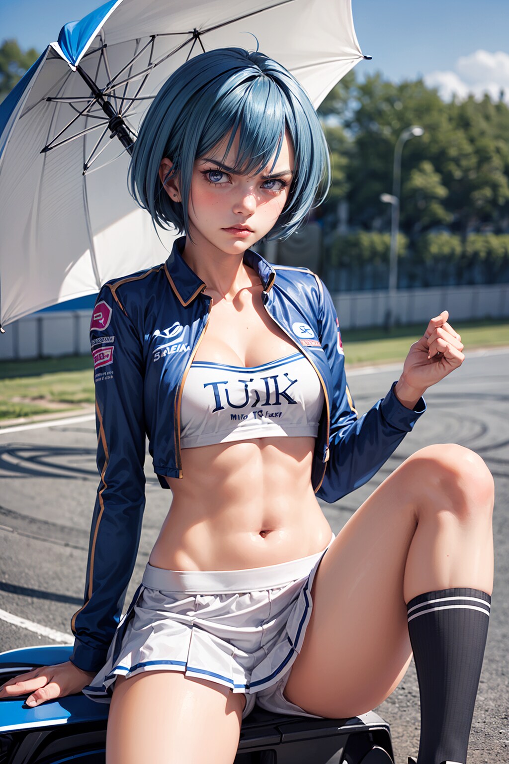 レースクィーンのコスプレに怒っている伊吹澪「ようこそ実力至上主義の教室へ」