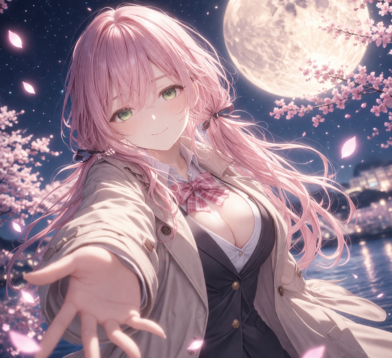 夜桜 | の人気AIイラスト・グラビア