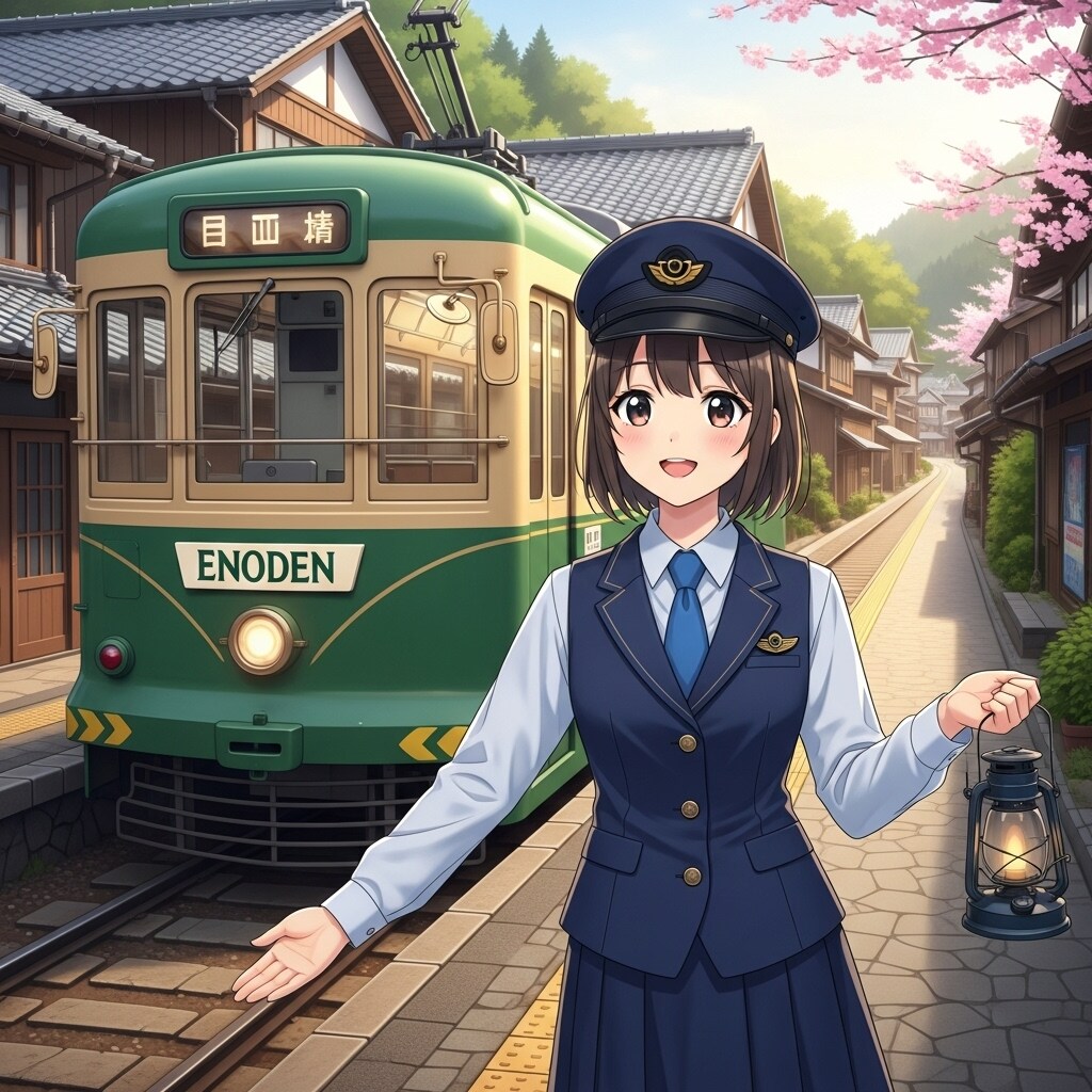 江ノ電?昼にランプ?