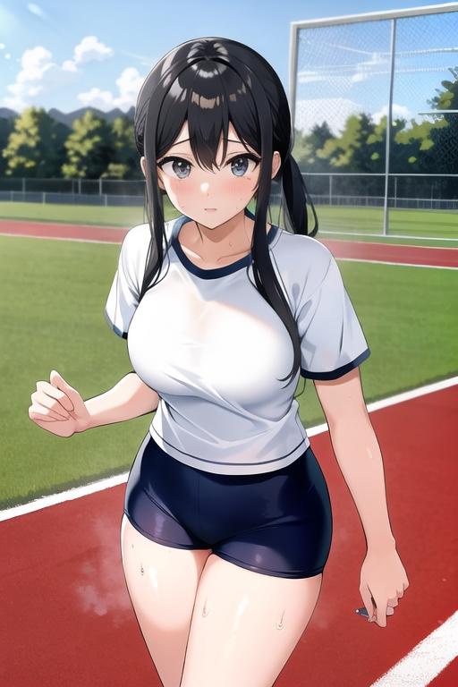 汗だく体操服スパッツさん