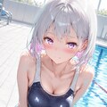 (1275)銀髪ちゃんスク水 4枚目