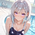 (1275)銀髪ちゃんスク水 3枚目