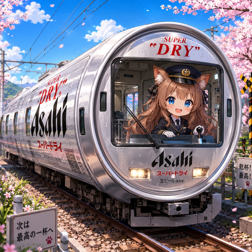 スーパードライ号を運転する小さな女の子