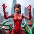 巨大ヒロインレッドレディ 3枚目