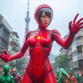 巨大ヒロインレッドレディ 4枚目