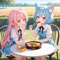 8枚）花園とケモ耳エルフさん 6枚目