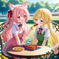 8枚）花園とケモ耳エルフさん 7枚目