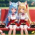 8枚）花園とケモ耳エルフさん 4枚目