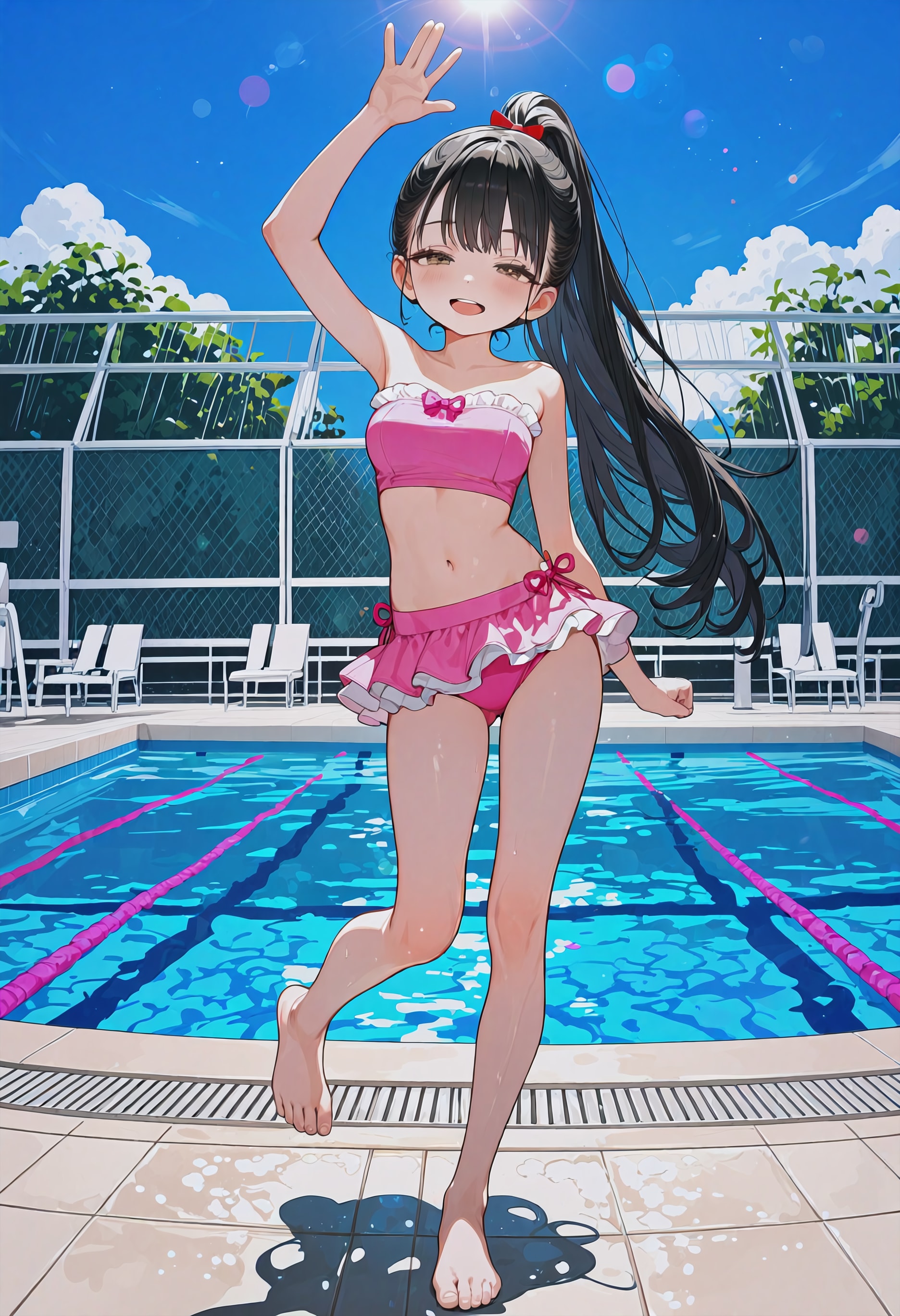 弟をプールに連れて行ったらたまたま居た弟のクラスメイトの子がめっちゃ構ってくる