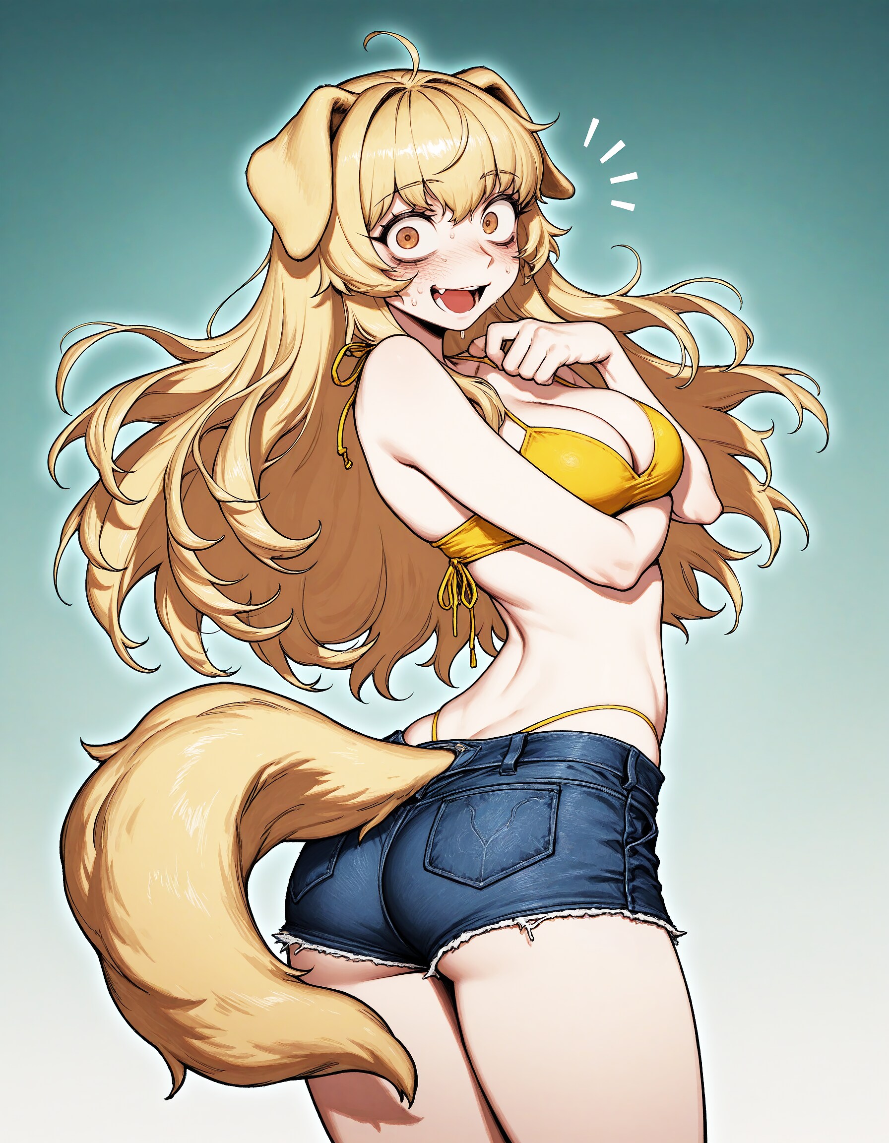 意外と余裕が無いイヌ娘さん
