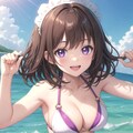 メイドさんと海 3枚目